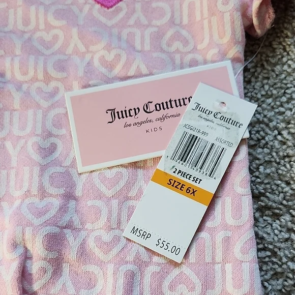 Juicy Couture Light Pink Kids Pajama Set - Picture 2 of 8